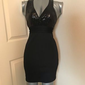 Sequin halter dress